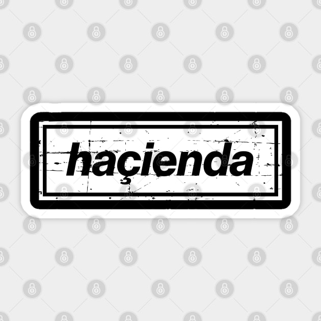 Hacienda Club Manchester Indie Music Mancunian White Sticker by Butter Creative